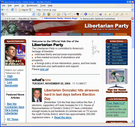 Libertarian Party in Firefox
