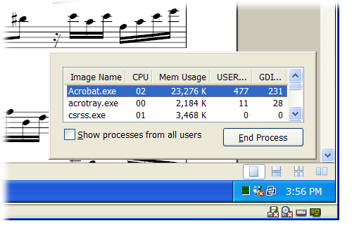 Task Manager Tiny Footprint Mode